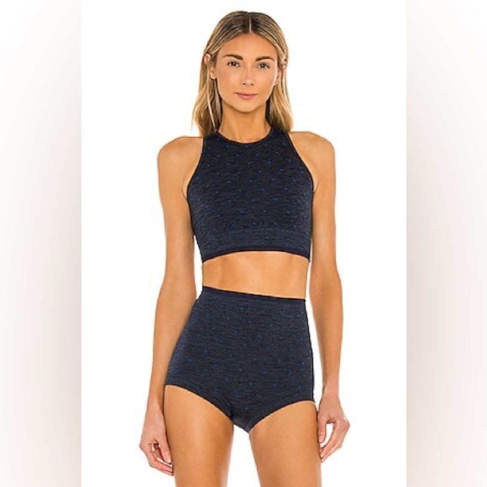SPLITS59 Lizi Seamless Hot Short in Indigo & Azur NEW with tags size XS/S